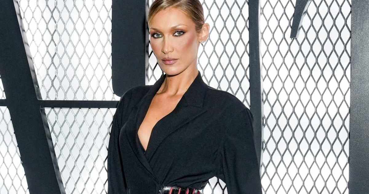 Bella Hadid Pairs the Tiniest Leather Miniskirt With Matching Top