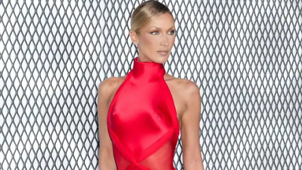 Bella Hadid's Sheer Schiaparelli Gown's Molded Bodice Steals the Show
