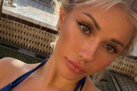 Breckie Hill Goes Pool-Ready in Blue Bikini Set