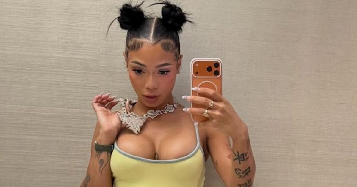 Coi Leray Pairs Minidress With Bedazzled Necklace