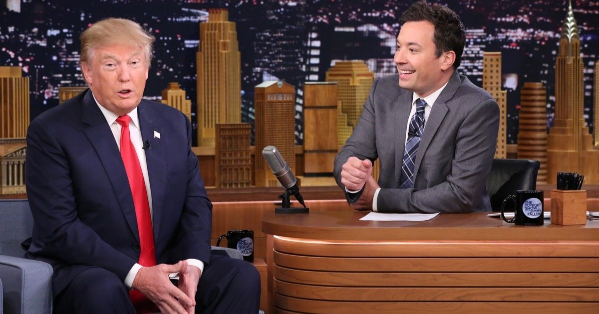 Donald Trump Allegedly Flipping Off Heckler Roasted by Jimmy Fallon