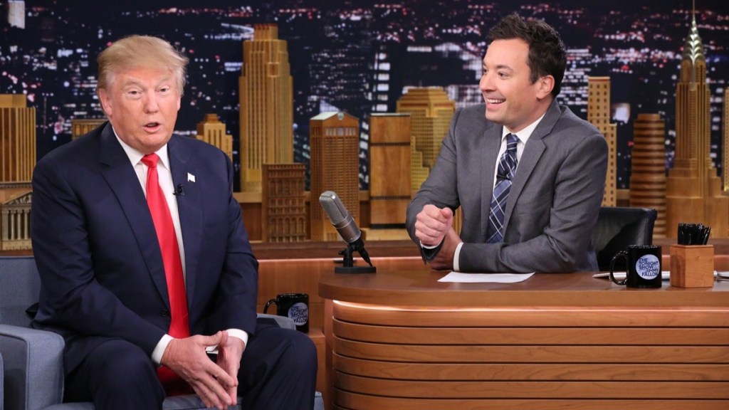 Donald Trump Allegedly Flipping Off Heckler Roasted by Jimmy Fallon