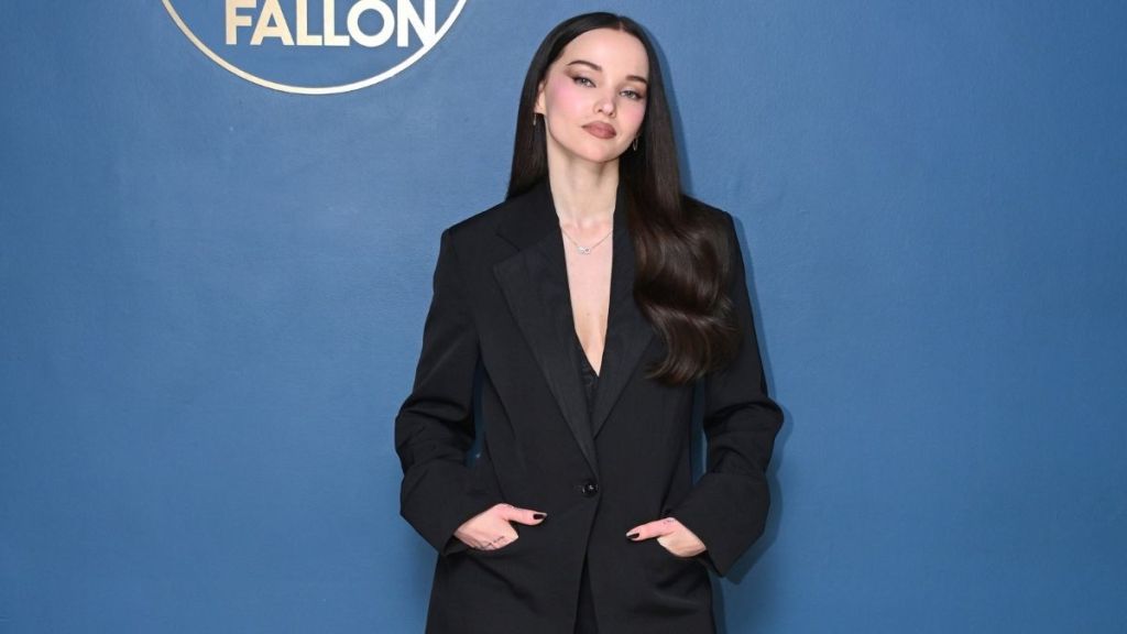 Dove Cameron Goes Bold in All-Black Suit for Jimmy Fallon Show