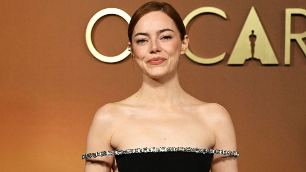 Emma Stone's Louis Vuitton Minidress Features Massive Sequins