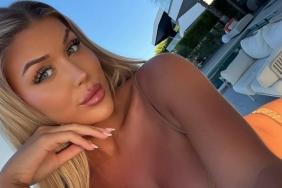 Eve Gale Dazzles in Sheer Dress Under Winter Sun