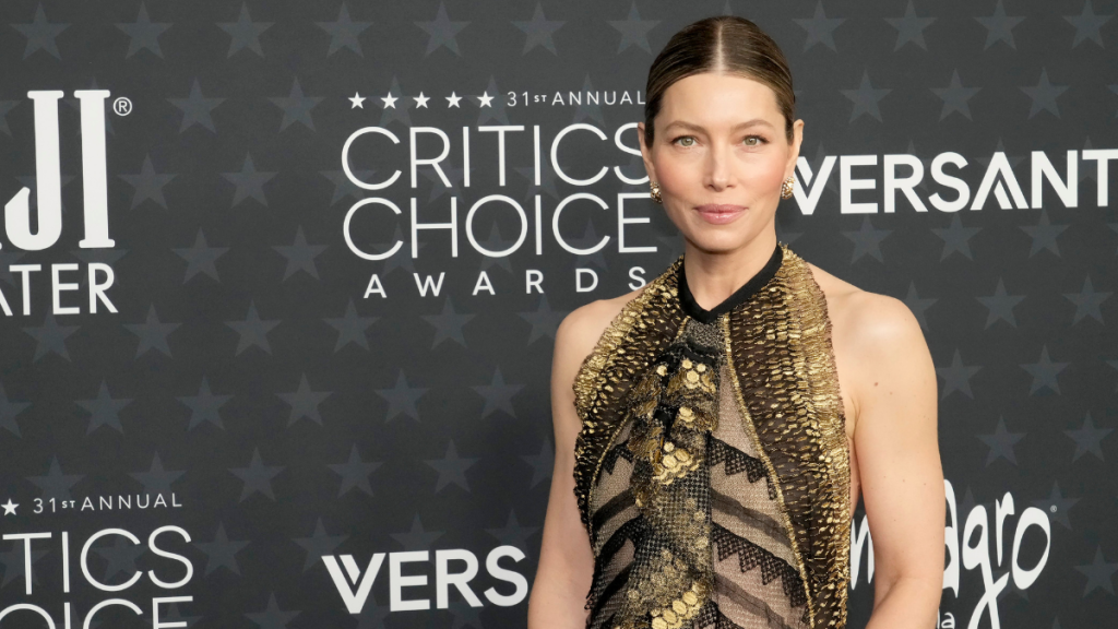 Jessica Biel's Critics Choice Awards Dress Features Layers of Sheer