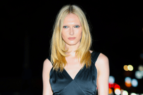 Alex Consani's Strapless Schiaparelli Top With Cone Bra Detail Dominates Runway