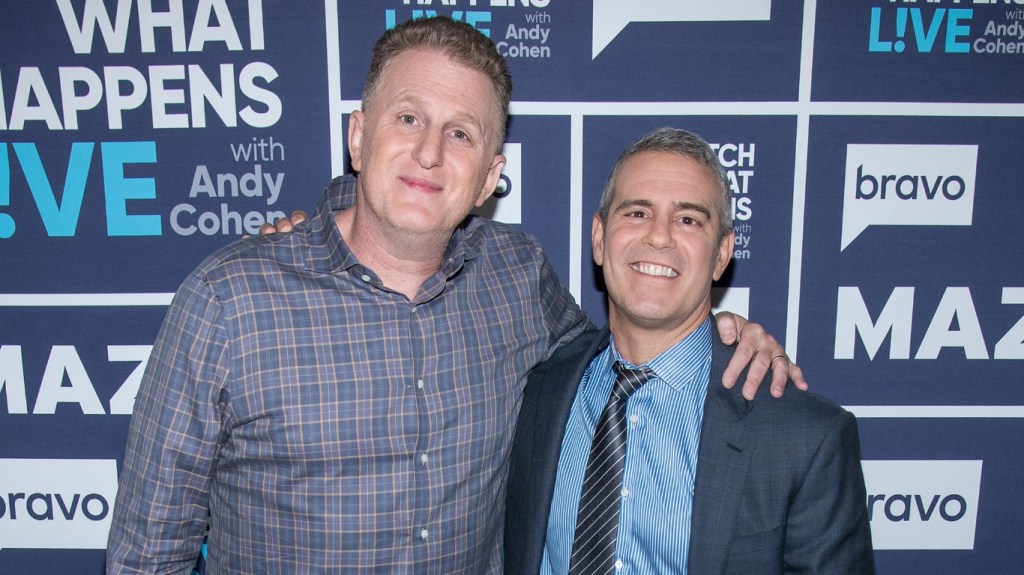Andy Cohen and Michael Rapaport backstage at Watch What Happens Live