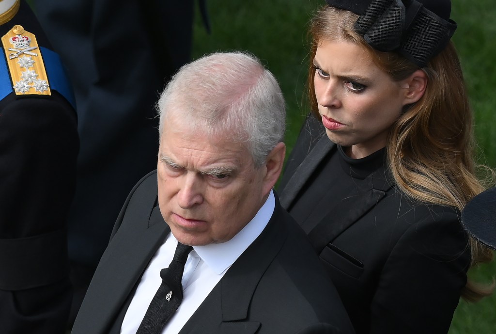 Princess Beatrice with her father
