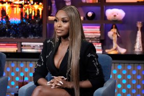 Quad Webb in a black dress, sitting with her hands folded on Watch What Happens Live