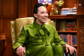 Johnny Weir in a green suit on The Traitors Season 4