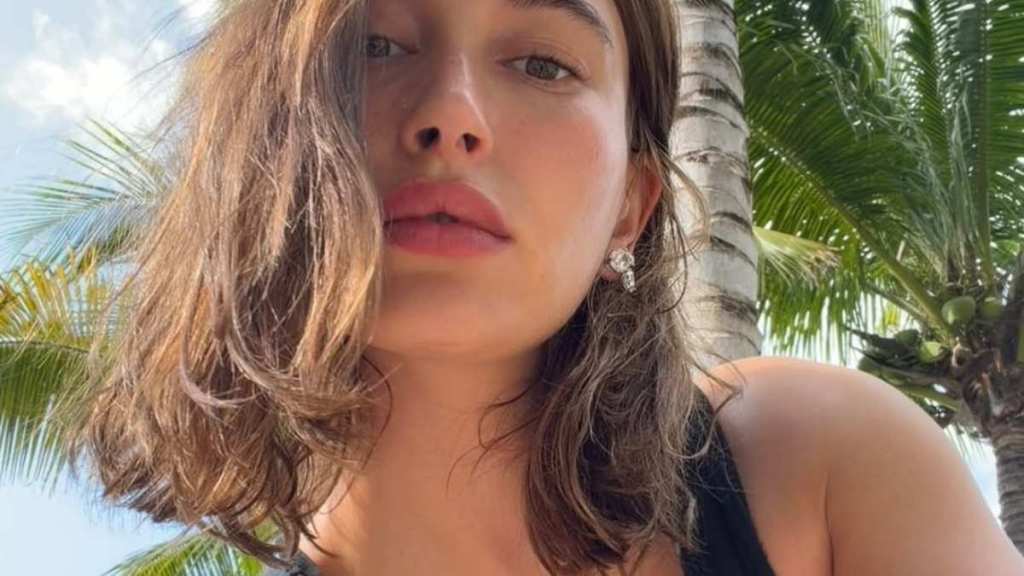 Hailey Bieber’s Crop Top Is Barely Held Together by a String