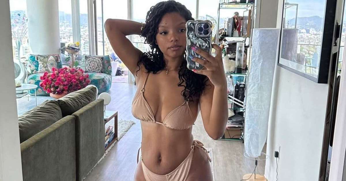 Halle Bailey’s Yellow Bra Top Exudes Summer Vibes