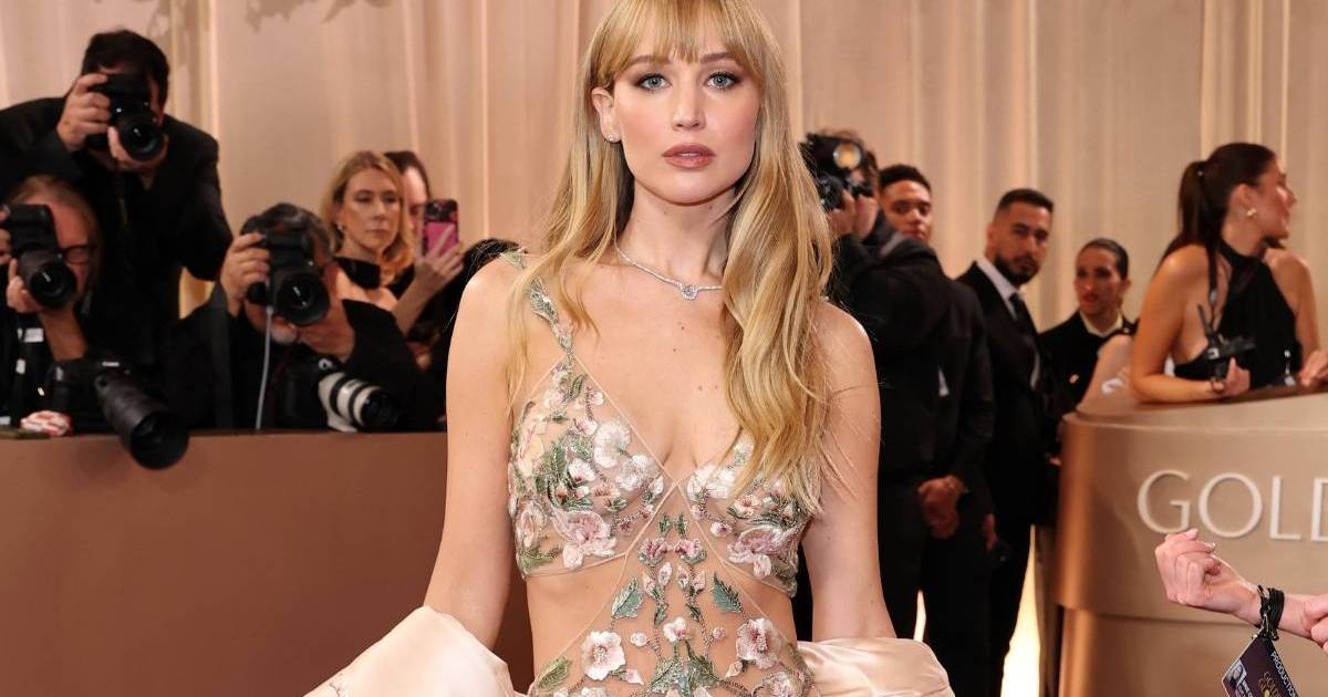 Jennifer Lawrence Elevates Naked Dressing in Sheer Givenchy Gown