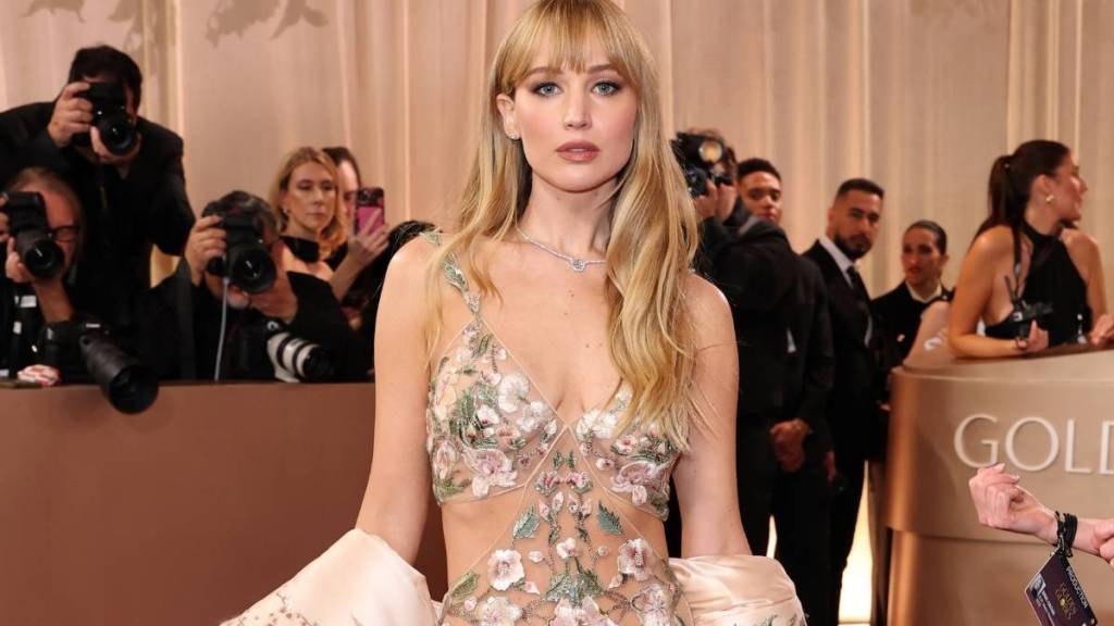 Jennifer Lawrence Elevates Naked Dressing in Sheer Givenchy Gown