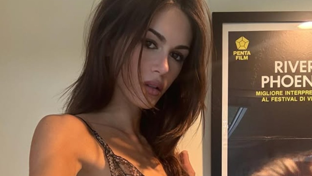 Kaia Gerber's Lace Top Hangs by a Thread