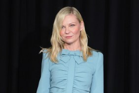 Kirsten Durst Turns Heads in Blue Mini Dress at Paris Fashion Week