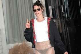 Kristen Stewart Goes Bold in Underwear-Baring Sheer Sequin Dress