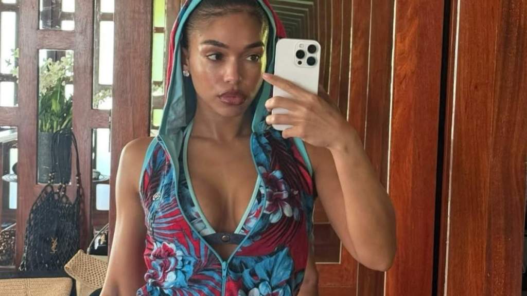 Lori Harvey Turns Heads in Floral Bikini Look
