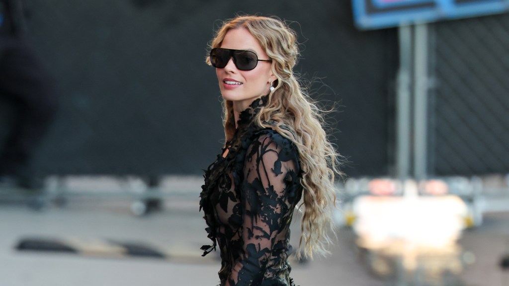 Margot Robbie Stuns in Fully Sheer Dress for ‘Jimmy Kimmel Live’