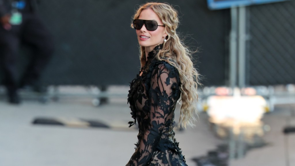 Margot Robbie Does Gothic Chic Right in Sheer Alexander McQueen Dress