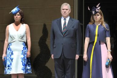 Prince Andrew, Princess Beatrice and Princess Eugenie