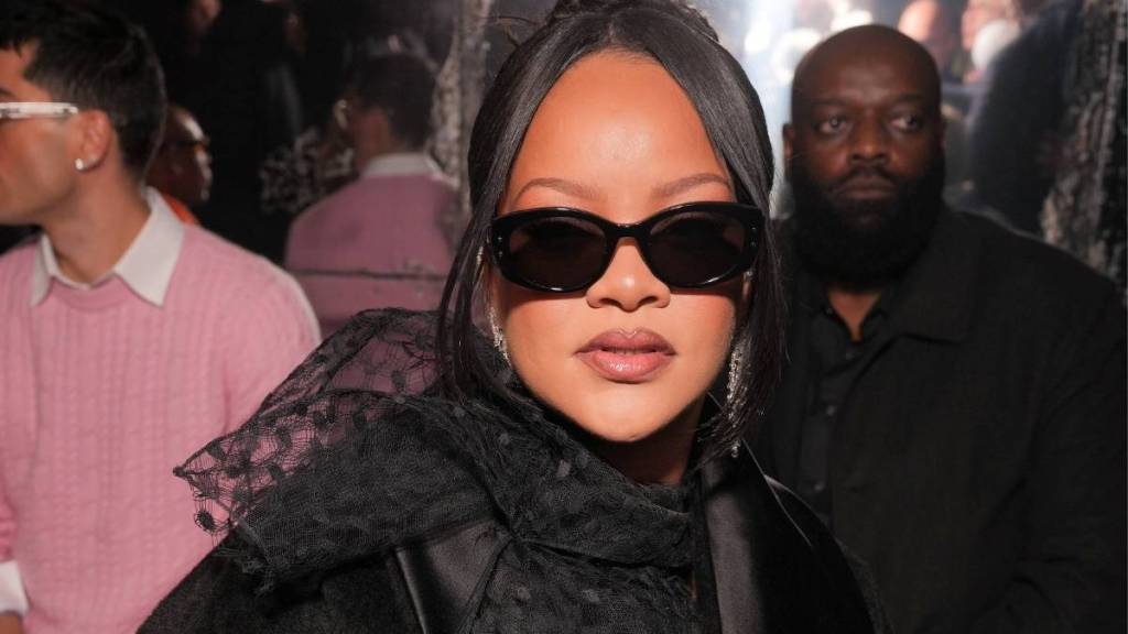 Rihanna Goes Chic in Black Dress & Fur Coat for Savage X Fenty Party