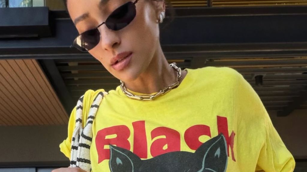 Shay Mitchell's Thong Hides Under Her Oversized Tee