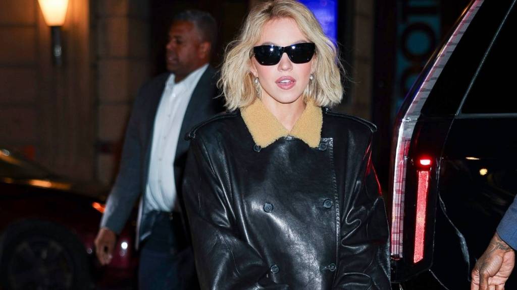 Sydney Sweeney Wears Super Short Saint Laurent Jacket as Minidress