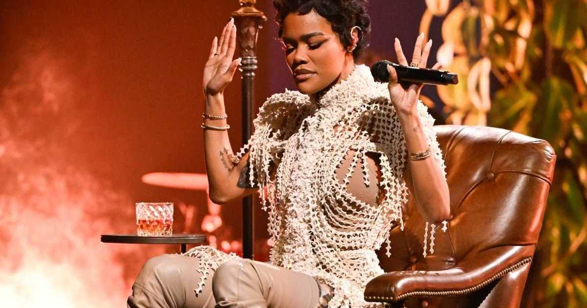 Teyana Taylor Goes Completely See-Through in Maximilian Raynor Dress