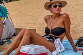 Nicole Scherzinger Is 'Casual but Committed' in Stringy White Bikini