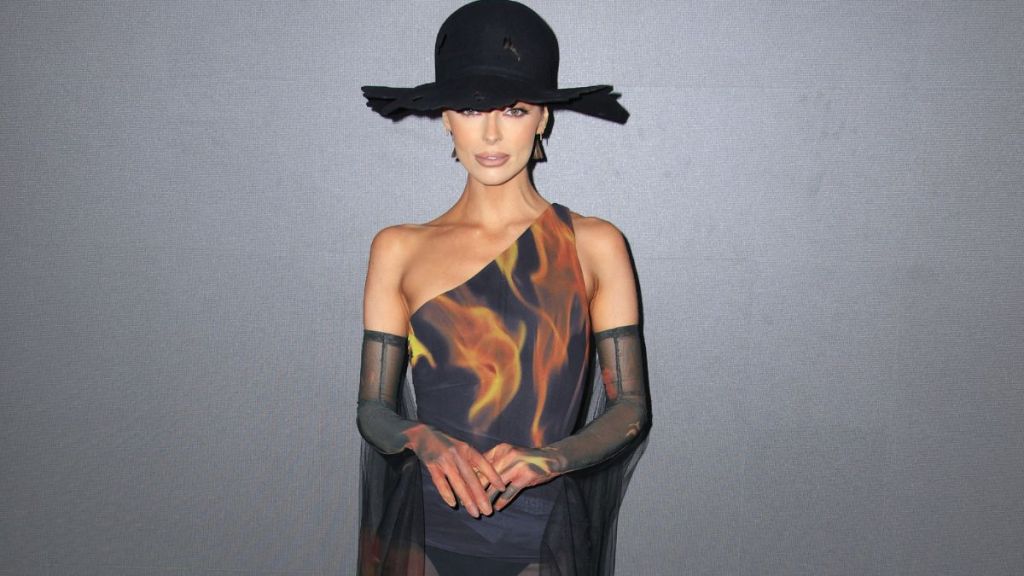 Maura Higgins’ Semi-Sheer Robert Wun Dress Is Pure Drama With Flames