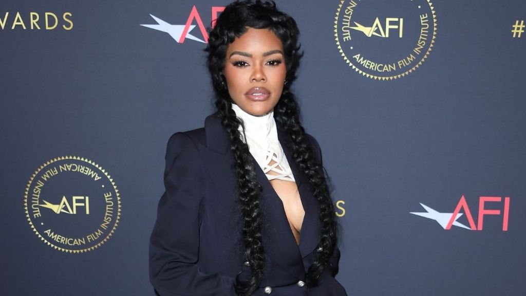 Teyana Taylor's Lacy Lingerie Peeks from Alexander McQueen Jacket