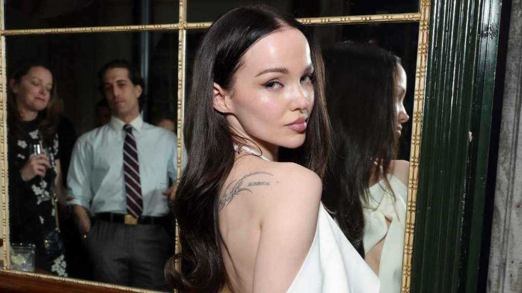 Dove Cameron's White Cutout Dress Is Backless & So Bold