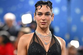 Dua Lipa Layers Bra Under Completely Sheer Shirt in YSL Beauty Ad