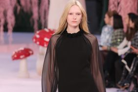 Alex Consani’s Thong Peeks Through Fully Sheer Skirt at Paris Show