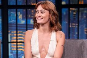 Ella Purnell's Crop Top & Sequin Skirt Give a Peek of Her Midriff