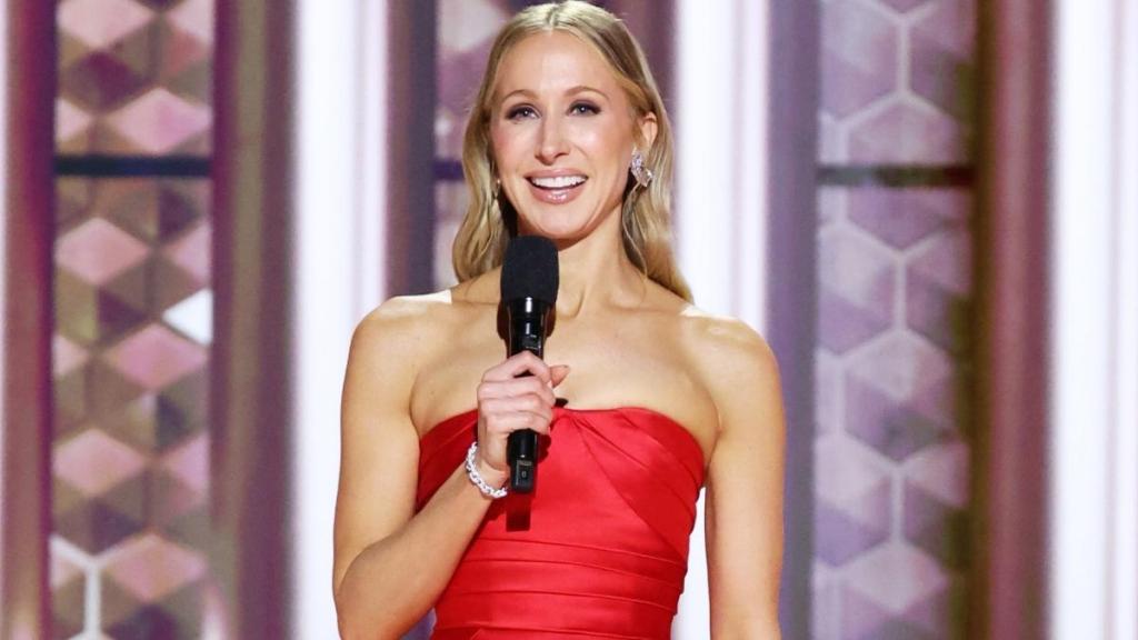 Nikki Glaser Proves Red Is Her Color in Thigh-Slit Dress