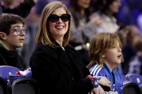 Rosamund Pike Enjoys Rare Outing With Son at London NBA Game