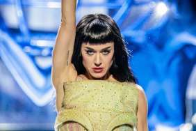 Katy Perry's Feather Coat Lights up & Outshines Chopard Jewelry