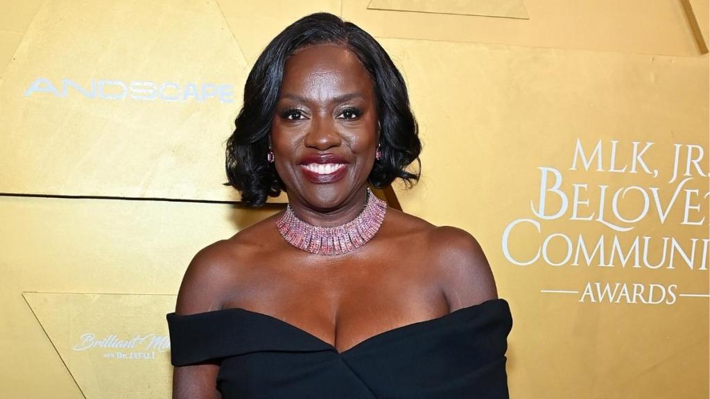 Viola Davis' Off-the-Shoulder Gown Gets a Bedazzled Twist
