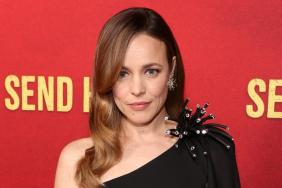 Rachel McAdams' Pierre Cardin Gown Comes With Fun Shoulder & Hip Detail