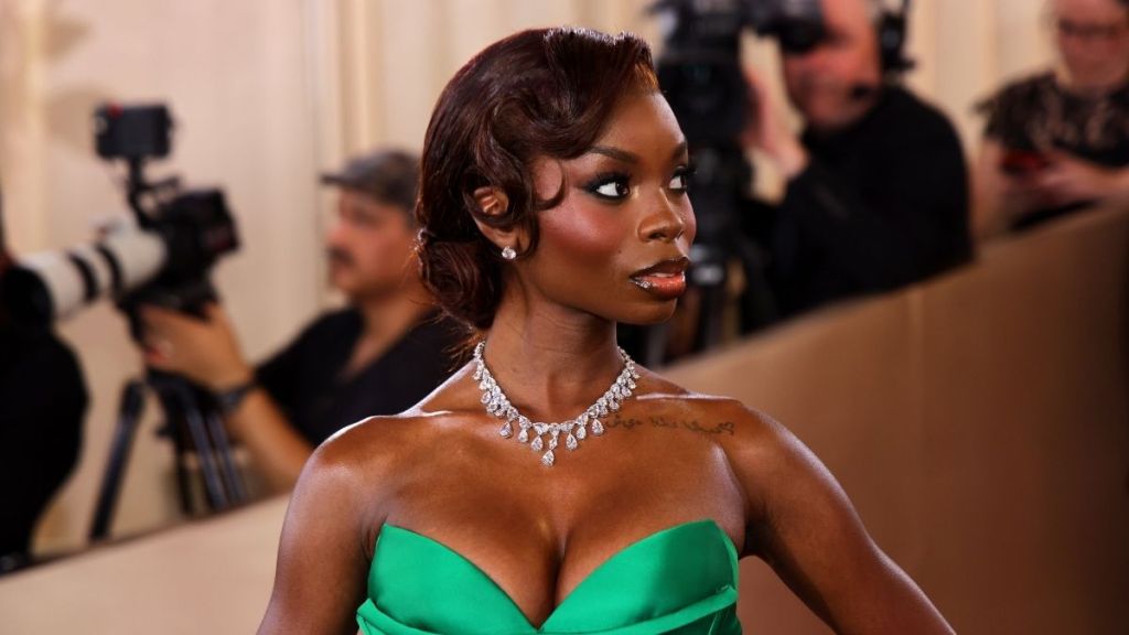 Olandria Carthen Wears Super Tiny Micro Shorts With Do Long Jacket