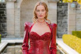 Margot Robbie Pairs Dilara Findikoglu Miniskirt With Matching Corset & Bra