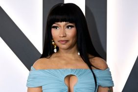 Nicki Minaj Turns Heads in Strapless Dress at Melania Premiere