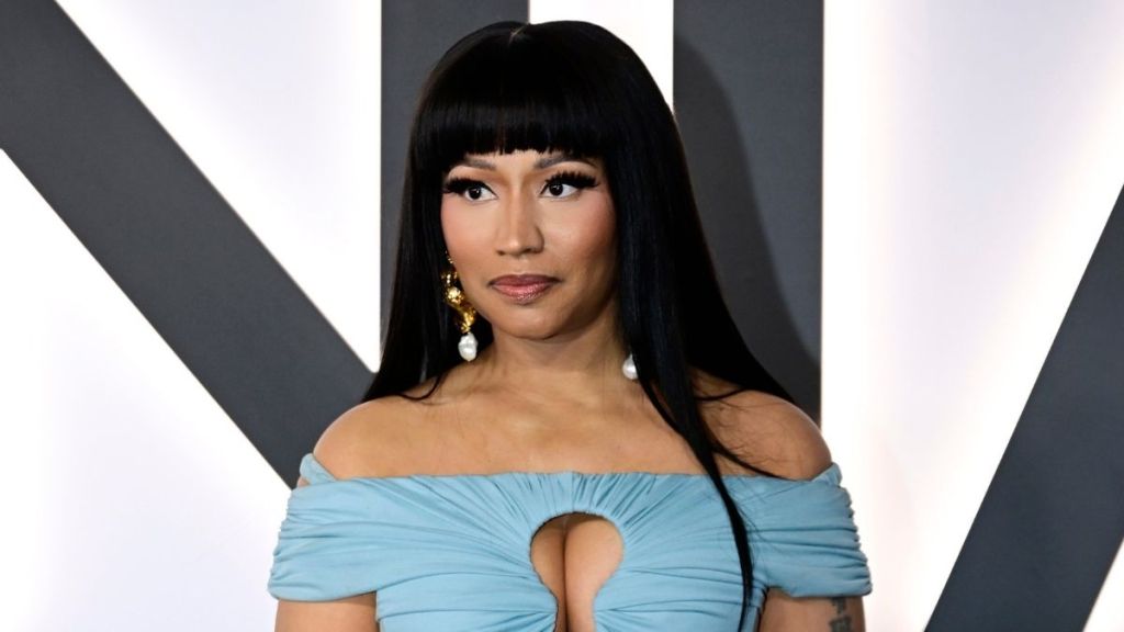 Nicki Minaj Turns Heads in Strapless Dress at Melania Premiere