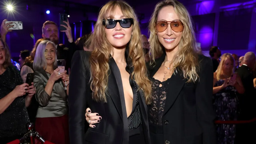 Miley Cyrus & Mom Twin at Palm Springs Film Festival Amid Adoption Claims