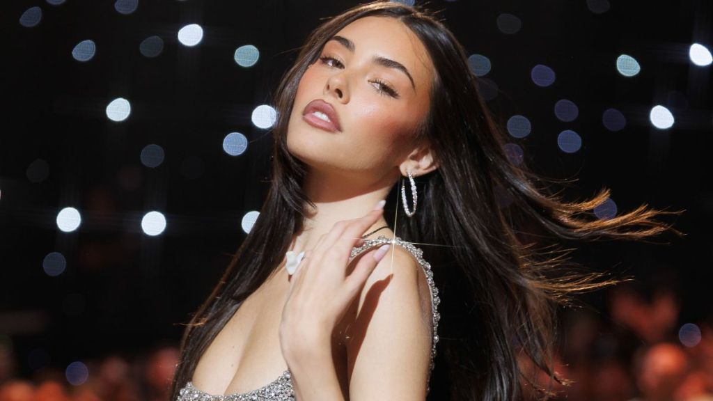 Madison Beer Adds Lacy Garter to Polka Dot Minidress