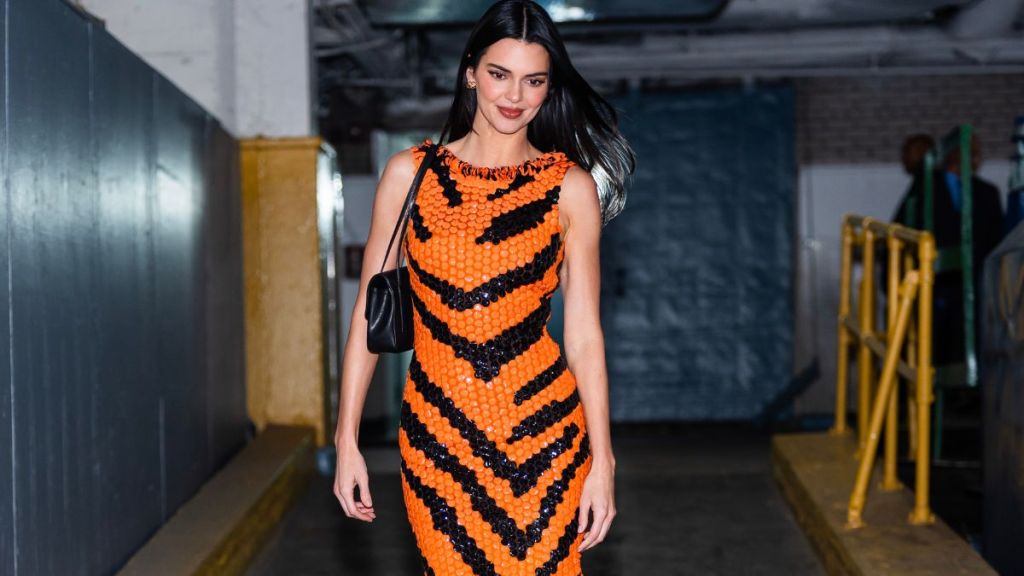 Kendall Jenner's Sequined Chanel Dress Looks Like Tiger Stripes