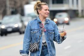 Hilary Duff Trades Kate Barton Corset for Dramatic Bodysuit With Cape